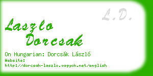 laszlo dorcsak business card